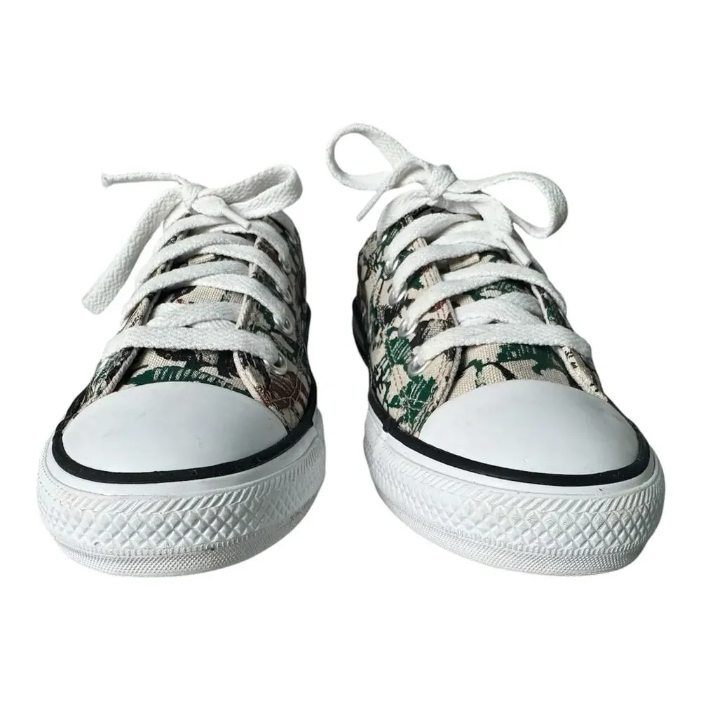 Converse Kids All Star Dinosaur Print Sneakers Canvas Low Top Jurassic Shoe Sz 1